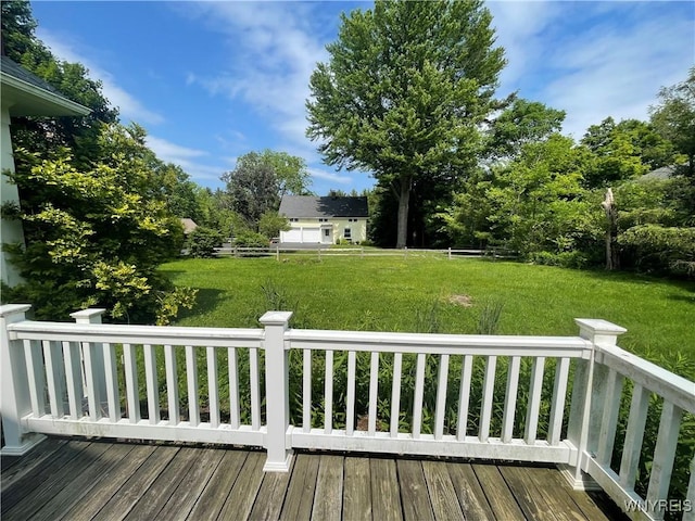 2721 Bowen Rd, Elma, NY 14059 - wooden terrace with a lawn