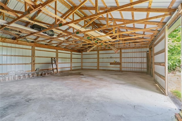 206 Oswego River Rd, Schroeppel, NY 13135 - garage with metal wall