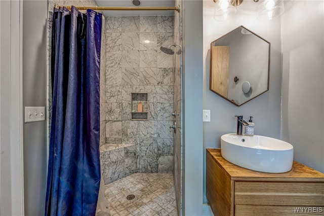 626 Main St, Porter, NY 14174 - bathroom featuring a stall shower and vanity