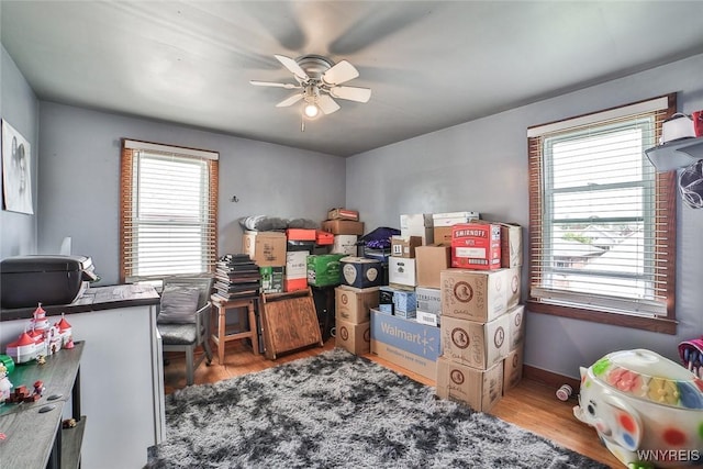 2910 Weston Ave, Niagara Falls, NY 14305 - office featuring ceiling fan and wood finished floors