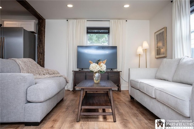6064 Nys Rte 242 E, Ellicottville, NY 14731 - living room featuring recessed lighting and wood finished floors