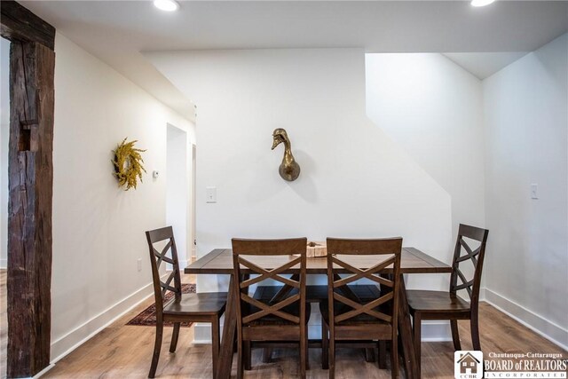6064 Nys Rte 242 E, Ellicottville, NY 14731 - dining area featuring wood finished floors and recessed lighting