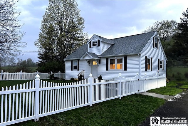6064 Nys Rte 242 E, Ellicottville, NY 14731 - view of front of home featuring roof with shingles and a fenced front yard