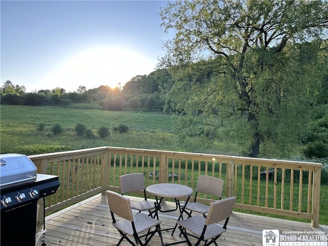 6064 Nys Rte 242 E, Ellicottville, NY 14731 - wooden terrace with a grill