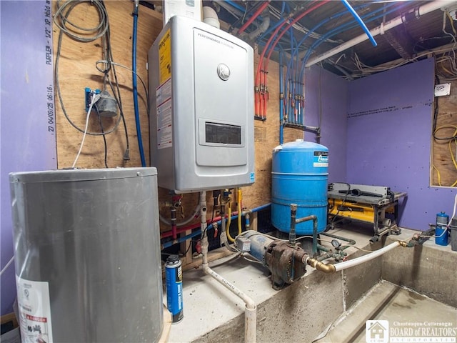 6295 Stockton Hartfield Rd, Chautauqua, NY 14728 - utility room with water heater