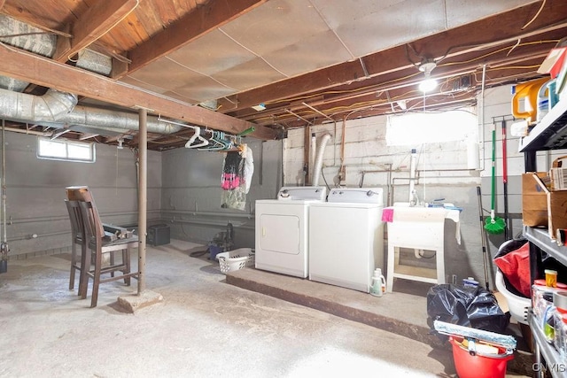213 Roxann Ave, Cicero, NY 13212 - below grade area with washer and clothes dryer