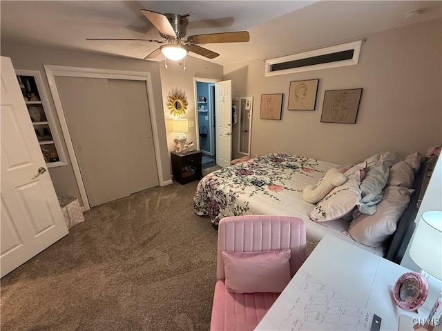 9715 Ethel Rd, Clay, NY 13029 - bedroom with carpet flooring and a ceiling fan