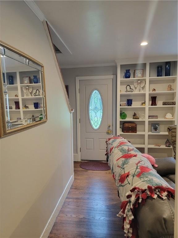 244 State Highway 320, Norwich, NY 13815 - foyer featuring dark wood-style flooring and crown molding