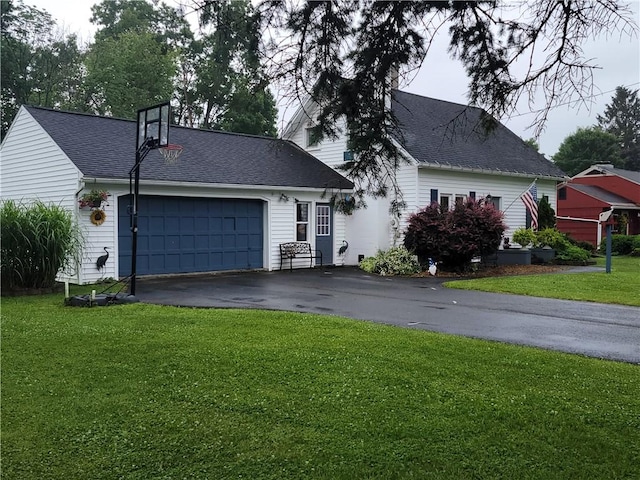 244 State Highway 320, Norwich, NY 13815 - view of front facade with driveway, a front yard, an attached garage, and roof with shingles