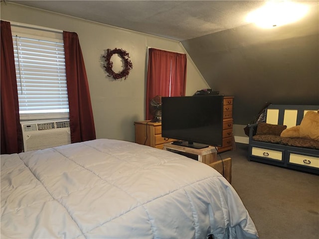 244 State Highway 320, Norwich, NY 13815 - bedroom featuring carpet floors, lofted ceiling, and cooling unit