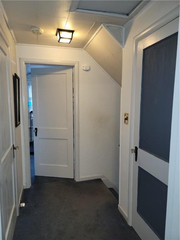 244 State Highway 320, Norwich, NY 13815 - hall with dark carpet and lofted ceiling