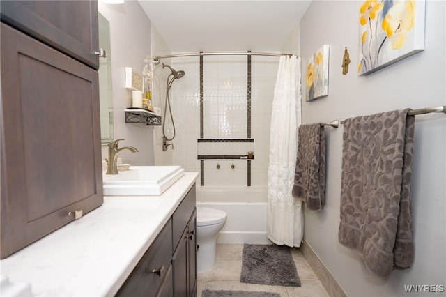 253 Old Oak Post Rd, Amherst, NY 14051 - bathroom with vanity, shower / bath combination with curtain, and tile patterned floors
