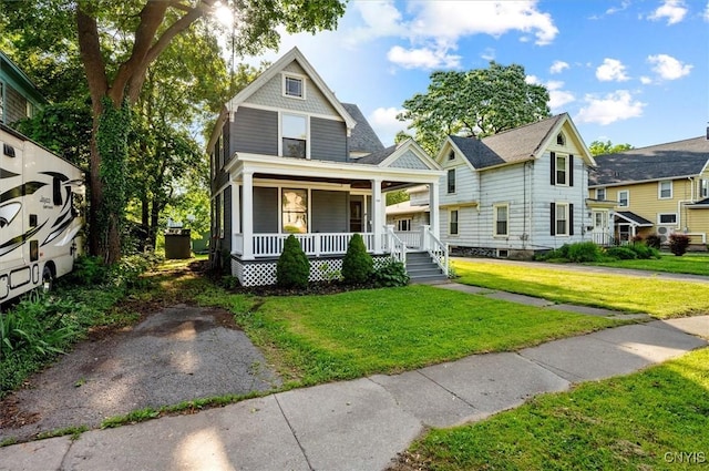 117 Prospect St, Lenox, NY 13032 - victorian home with a porch and a front yard