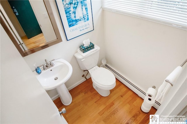 C4 Oneida Dr, Chautauqua, NY 14728 - bathroom featuring wood finished floors and baseboard heating