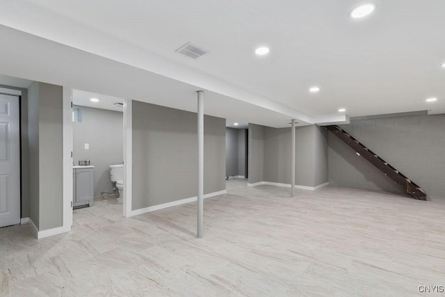 7921 Davis Rd N, Clay, NY 13041 - finished basement with recessed lighting