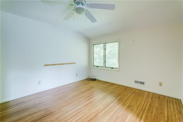 120 Scotch Ln, Irondequoit, NY 14617 - spare room with wood finished floors, lofted ceiling, and a ceiling fan