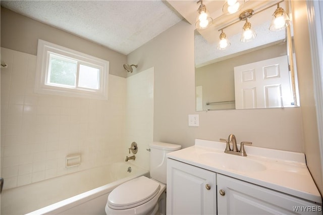 261 Ehinger Dr, West Seneca, NY 14224 - full bathroom featuring vanity, tub / shower combination, and a textured ceiling