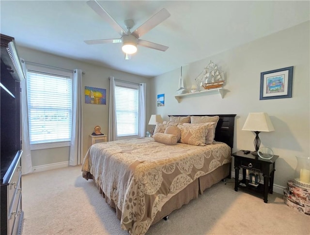 3390 Conhocton Rd, Erwin, NY 14870 - bedroom featuring light carpet and ceiling fan