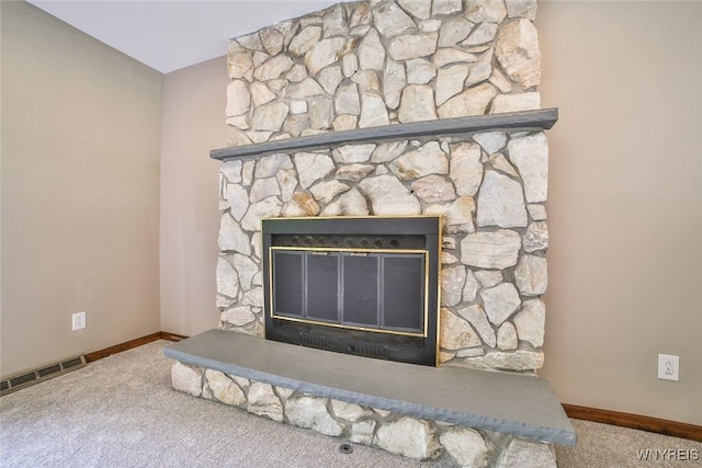 210 Townline Rd, Elma, NY 14059 - detailed view of carpet floors and a fireplace