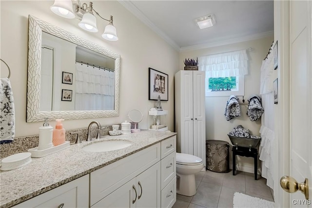 5 Family Cir, Lee, NY 13363 - bathroom with crown molding, vanity, and tile patterned floors