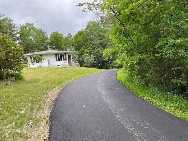 2115 Hornby Rd, Orange, NY 14812 - view of front of home featuring a chimney and a front lawn