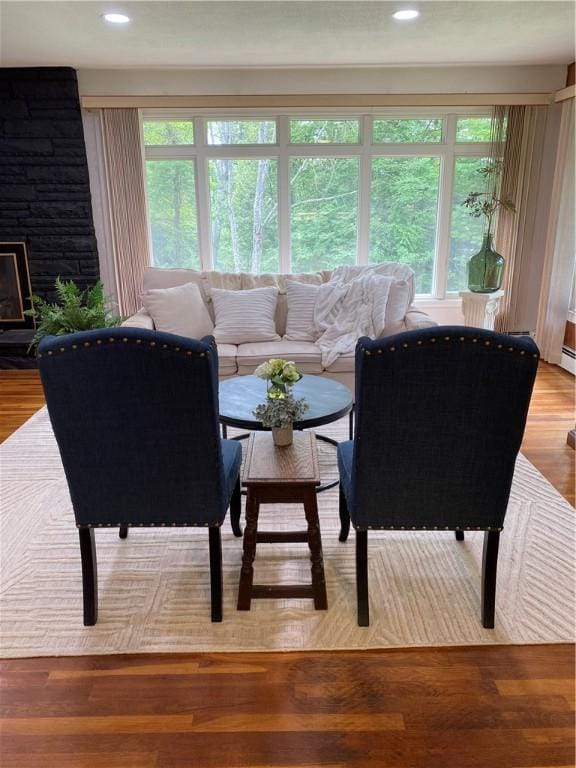 2115 Hornby Rd, Orange, NY 14812 - living room with plenty of natural light, recessed lighting, and wood finished floors