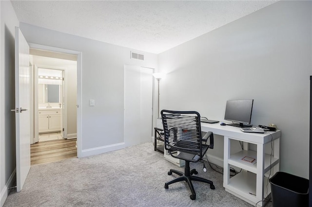 42 Wood Creek Dr, Pittsford, NY 14534 - office area featuring carpet floors and a textured ceiling
