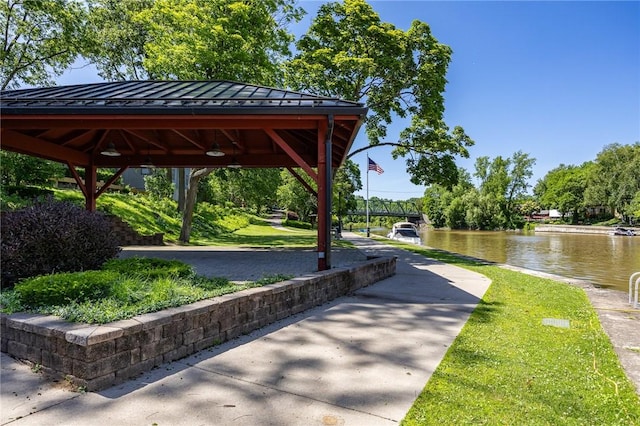 42 Wood Creek Dr, Pittsford, NY 14534 - view of home's community with a gazebo and a water view
