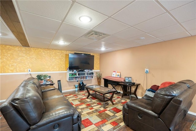 255 Watson Rd, Perinton, NY 14450 - living room with a drop ceiling and baseboards