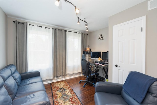 255 Watson Rd, Perinton, NY 14450 - home office featuring dark wood finished floors