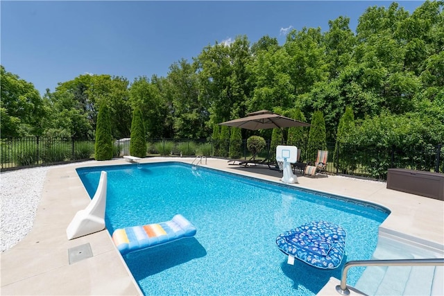 255 Watson Rd, Perinton, NY 14450 - view of pool featuring a patio and a diving board