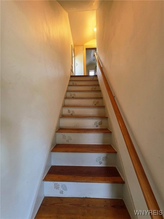 942 N 4th St, Olean, NY 14760 - staircase featuring wood finished floors