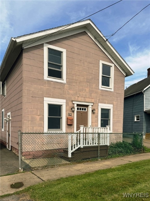 942 N 4th St, Olean, NY 14760 - view of front of home with a fenced front yard