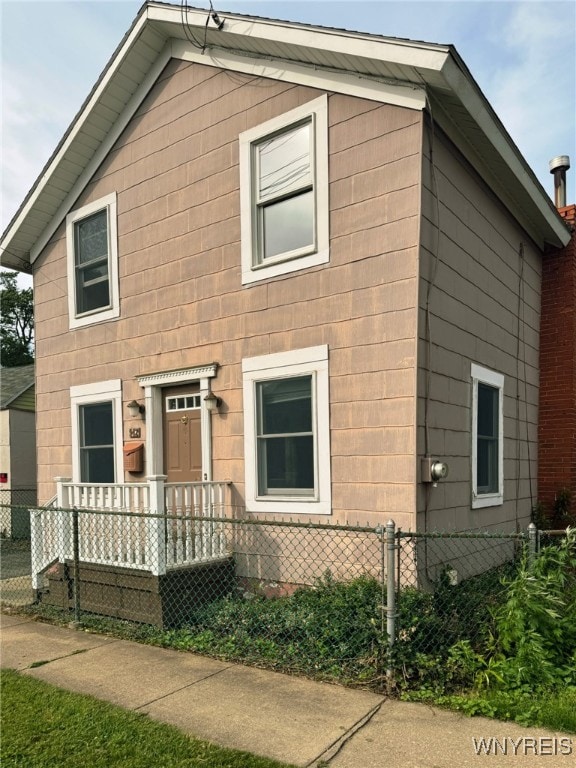 942 N 4th St, Olean, NY 14760 - view of front of home with a fenced front yard