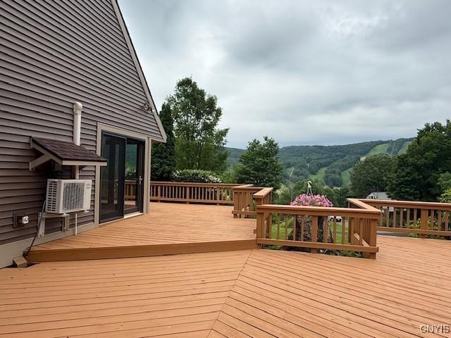 2033 Artemis Dr, Virgil, NY 13045 - wooden terrace with cooling unit