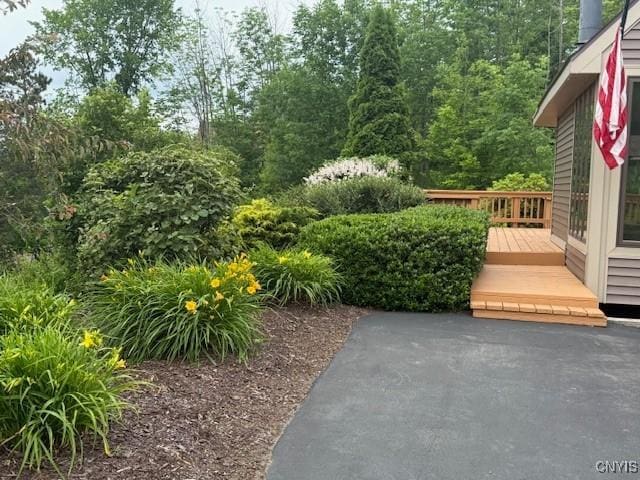 2033 Artemis Dr, Virgil, NY 13045 - view of yard featuring a wooden deck and a patio