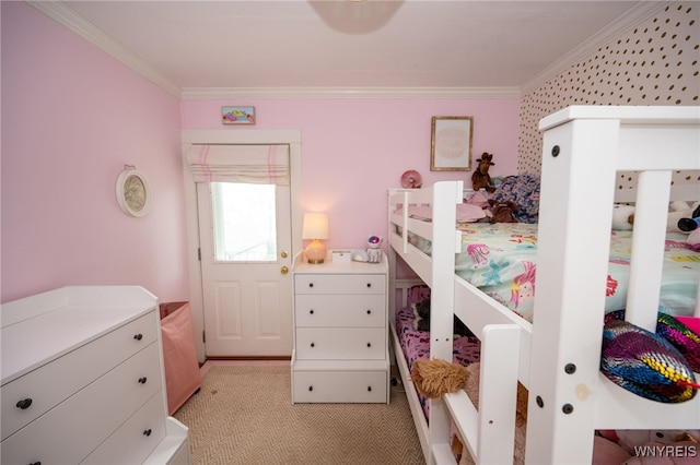 128 Argonne Dr, Tonawanda, NY 14217 - bedroom with ornamental molding and light carpet
