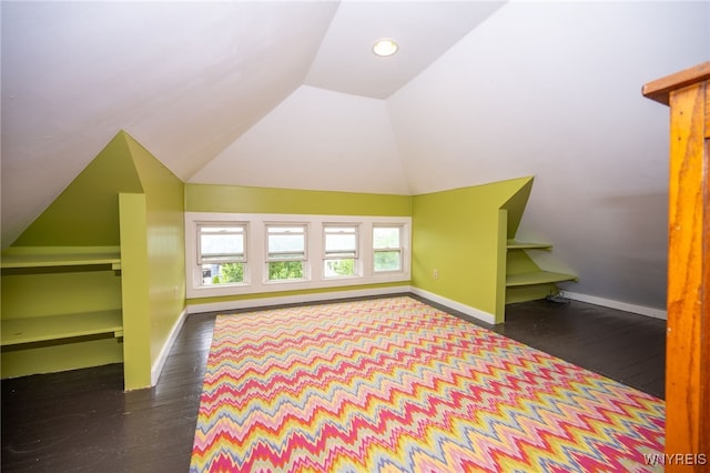 128 Argonne Dr, Tonawanda, NY 14217 - bonus room featuring wood finished floors, lofted ceiling, and recessed lighting