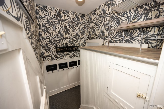 128 Argonne Dr, Tonawanda, NY 14217 - bathroom with wallpapered walls