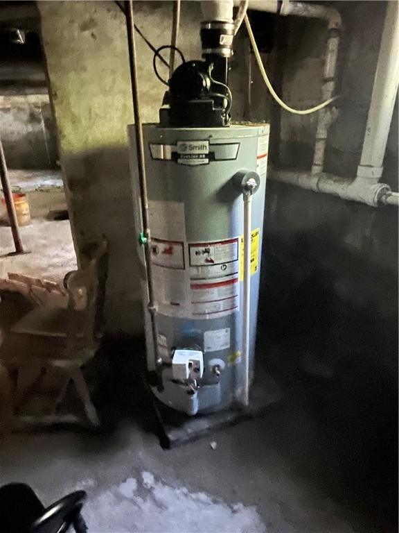 325 E 3rd St, Corning City, NY 14830 - utility room featuring gas water heater