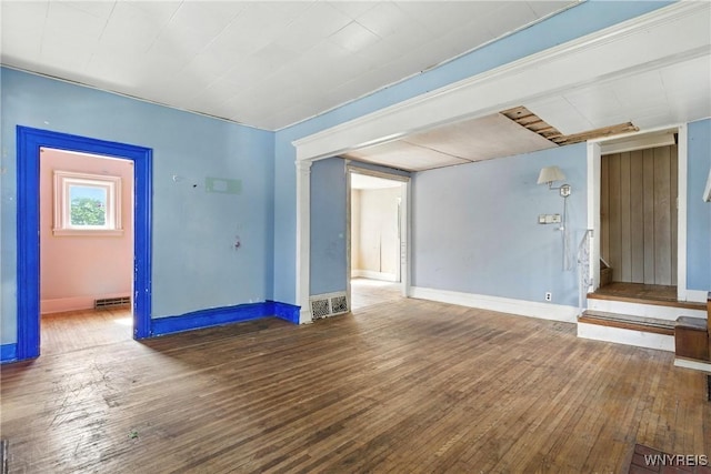 349 Willow St, Lockport City, NY 14094 - empty room with hardwood / wood-style flooring and baseboards