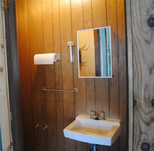 136 N Fraley St, Kane Boro, PA 16735 - bathroom with a sink and wood walls