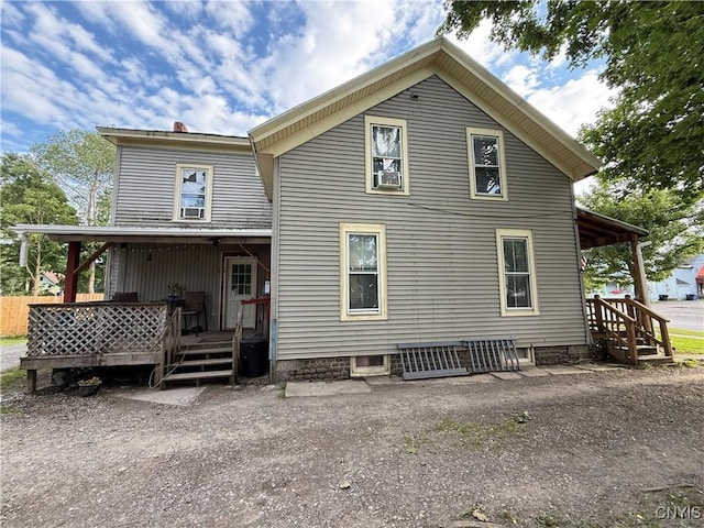 41 Owego St, Cortland, NY 13045 - back of property featuring a deck
