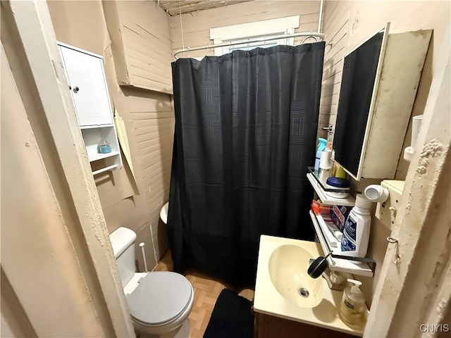 41 Owego St, Cortland, NY 13045 - full bathroom featuring vanity and a shower with shower curtain