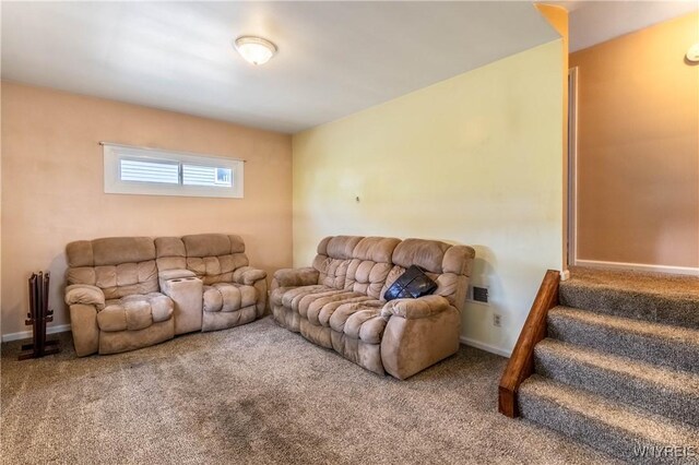 686 Harrison Ave, Tonawanda, NY 14223 - living room with carpet and stairs