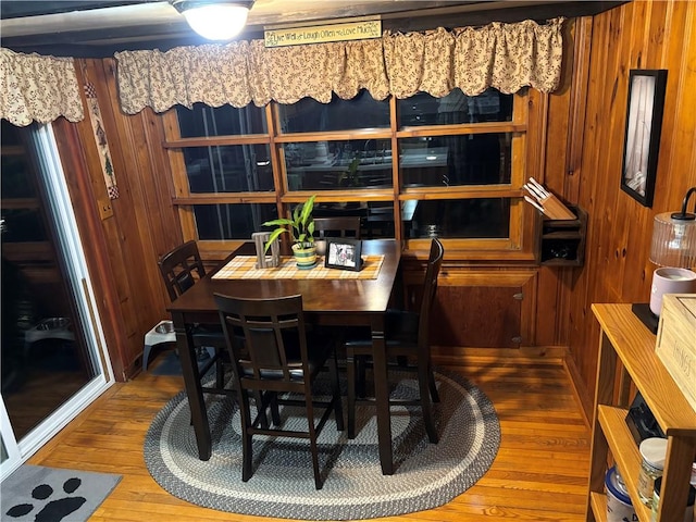 15 Clark Dr, Otto Twp, PA 16745 - dining room with wood finished floors and wooden walls