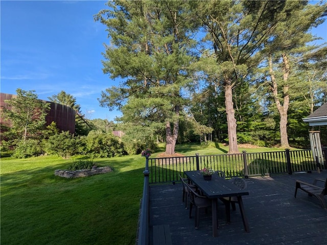 15 Clark Dr, Otto Twp, PA 16745 - deck with a lawn and outdoor dining space