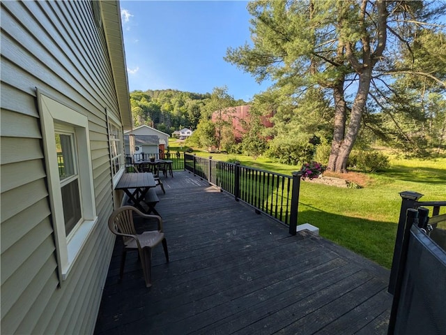 15 Clark Dr, Otto Twp, PA 16745 - deck featuring a yard and outdoor dining space