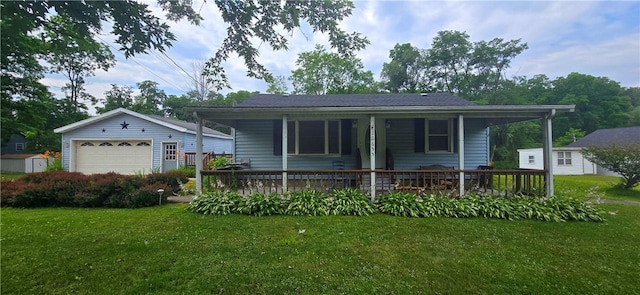 12655 Berwick, Tpke, PA 16925 - view of front of house with an outbuilding, a front yard, and a garage