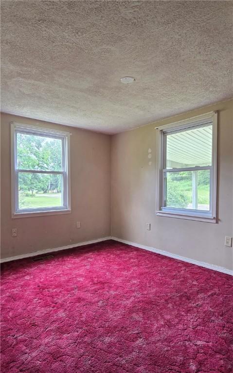 12655 Berwick, Tpke, PA 16925 - carpeted empty room with a textured ceiling and baseboards